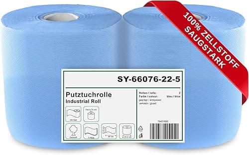 Blaue Papierrolle 2-lagig (2 × 500 Blatt)